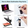 4Pcs 4 Style Sublimation Keychain Blanks KEYC-WR0001-08-4
