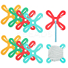 8Pcs 4 Colors Acrylic Thread Winding Boards FIND-OC0003-21-1