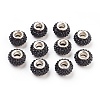 Resin Jet Grade A Rhinestone European Beads X-CPDL-H001-12x9mm-6-1