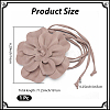 Flower PU Leather Wrap Waist Belts for Women AJEW-WH20816-058F-2