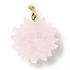 Natural Rose Quartz Pendants G-E043-01B-06G-3