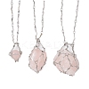 3Pcs 3 Sizes 304 Stainless Steel Wavy Bar Link Chain Macrame Pouch Necklace Making NJEW-JN05065-6