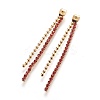 Brass Rhinestone Ear Nuts LS-KK-F731-07G-B-2