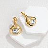 304 Stainless Steel & Crystal Rhinestone Dangle Stud Earrings WGBE4B7-01-3