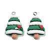 Christmas Theme Opaque Resin Pendants RESI-N039-97-2
