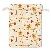 Christmas Theme Cloth Printed Storage Bags ABAG-F010-02B-04-1
