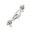 Brass Cubic Zirconia Hook and S-Hook Clasps LS-KK-Q048-05P-2
