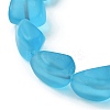 Transparent Frosted Glass Beaded Stretch Bracelets for Women BJEW-JB09512-4