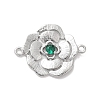 Brass Pave Glass Connector Charms KK-Z073-32P-04-1
