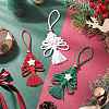 3Pcs Cotton Christmas Trees Pendant Decoration HJEW-JM03830-1