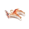 Animal Alloy Enamel Pendants X-ENAM-P264-03A-G-2