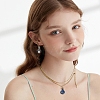 50Pcs 10 Styles Rack Plating Alloy Enamel Pendants ENAM-CJ0003-10-8