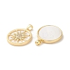 Natural White Shell Sun Pendants BSHE-Z003-08G-1