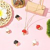 6Pcs 3 Colors Brass Enamel Pendants KK-CJ0003-61-6