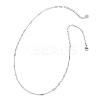2.5MM 304 Stainless Steel Column Link Paperclip Chain Necklaces NJEW-JN05832-3