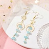 Moon & Sun & Star Brass Asymmetrical Earrings EJEW-JE05461-05-2