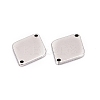 Tarnish Resistant Smooth Surface Stainless Steel Rhombus Stamping Blank Tag Links connectors LS-STAS-R064-72-2