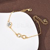 Sports Brass Micro Pave Cubic Zirconia Infinity Link Bracelets LS-BJEW-D386-01E-G-1