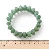 Bicone Natural Green Aventurine Beads Stretch Bracelets for Women Men BJEW-C097-05D-5