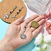 Mushroom/Sun/Starfish Alloy & Glass Pendant Decorations HJEW-YW00006-5