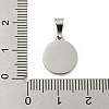 304 Stainless Steel Pave Natural White Shell Flat Round Charms STAS-S130-02P-3