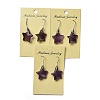 Natural Amethyst Star Dangle Earrings EJEW-I315-03P-10-3