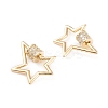 Brass Micro Pave Clear Cubic Zirconia Screw Carabiner Lock Charms X-KK-F814-30G-2