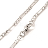 2mm Rack Plating Brass Figaro Chain Necklaces for Women Men MAK-L044-34P-2