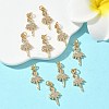 SHEGRACE Brass Micro Pave Cubic Zirconia Pendants XGRQ3D848-486G-4