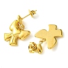 Ion Plating(IP) 304 Stainless Steel Dangle Stud Earrings EJEW-Z038-08G-2