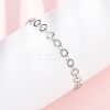 304 Stainless Steel Ring Link Chain Bracelets BJEW-P373-02A-P-1