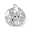 Brass Micro Pave Cubic Zirconia Pendants KK-Z075-14P-1