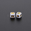 Opaque White Acrylic Beads MACR-Q242-010W-2