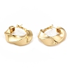 Rack Plating Brass Twist Ring Hoop Earrings for Women EJEW-L231-70G-1