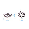 Tibetan Style Alloy Daisy Spacer Beads X-LF1022Y-NF-3