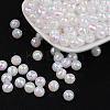 Faceted Colorful Eco-Friendly Poly Styrene Acrylic Round Beads SACR-K001-8mm-78-2