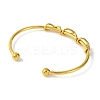Ion Plating(IP) Infinity 304 Stainless Steel Cuff Bangles for Women BJEW-B104-26G-3