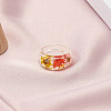 Dried Flower Clear Resin Finger Rings FS-WGF6920-03-1