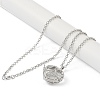 Brass with Rhinestone Pendant Necklaces NJEW-G089-02B-P-2