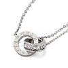Roman Numerals Stainless Steel Link Bracelets BJEW-L689-01P-2