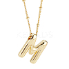 1pc Brass Chain with Alloy Letter Pendants Necklaces NJEW-LP0001-41M-G-1