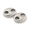 Non-Tarnish 304 Stainless Steel Oval Connector Charms STAS-L278-037P-2