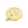 Rack Plating Brass Micro Pave Cubic Zirconia Pendants KK-D359-34G-2
