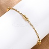 304 Stainless Steel Rope Chain Bracelets for Women BJEW-C094-10G-2
