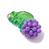 Glass Seed Beaded Rose Pendants PALLOY-MZ00627-03-3