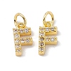 Real 18K Gold Plated Brass Micro Pave Clear Cubic Zirconia Charms KK-E068-VB452-F-2