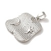 Rack Plating Brass Micro Pave Cubic Zirconia Pendants KK-U027-23P-2