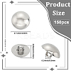 150Pcs 1-Hole Plating Acrylic Shank Buttons BUTT-CY0001-01P-2