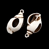 Spray Painted Opaque Acrylic Pendants ACRP-F003-03F-2