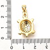Brass Micro Pave Cubic Zirconia Pendants KK-G519-18G-04-3